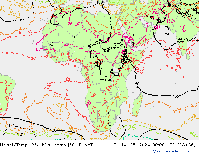 Z500/Rain (+SLP)/Z850 ECMWF mar 14.05.2024 00 UTC