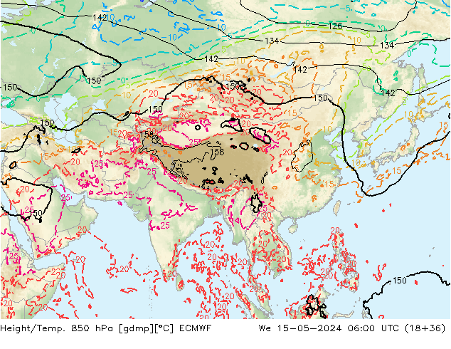 Z500/Rain (+SLP)/Z850 ECMWF  15.05.2024 06 UTC
