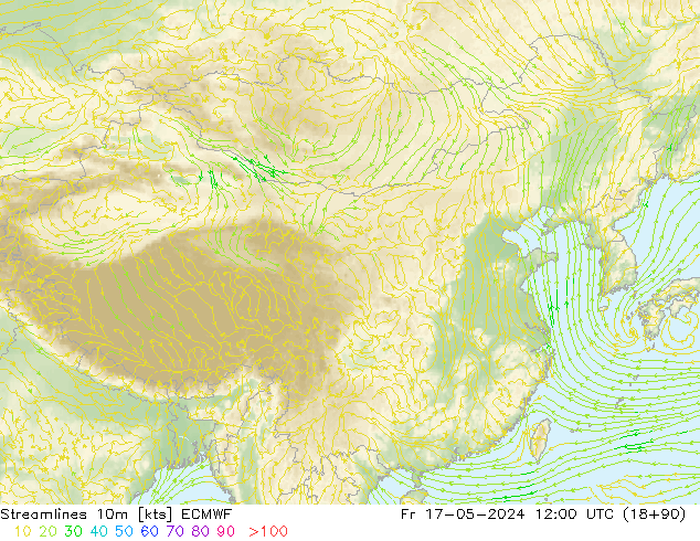 风 10m ECMWF 星期五 17.05.2024 12 UTC