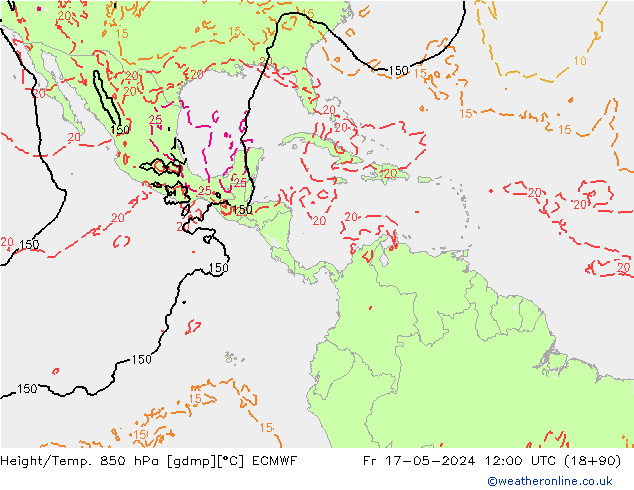 Z500/Rain (+SLP)/Z850 ECMWF pt. 17.05.2024 12 UTC