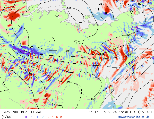 T-Adv. 500 hPa ECMWF Çar 15.05.2024 18 UTC