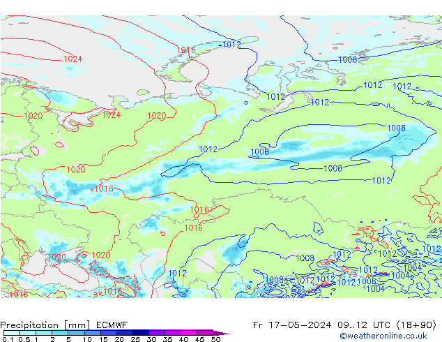 Yağış ECMWF Cu 17.05.2024 12 UTC