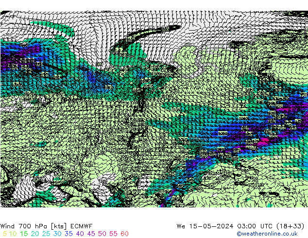 Wind 700 hPa ECMWF We 15.05.2024 03 UTC