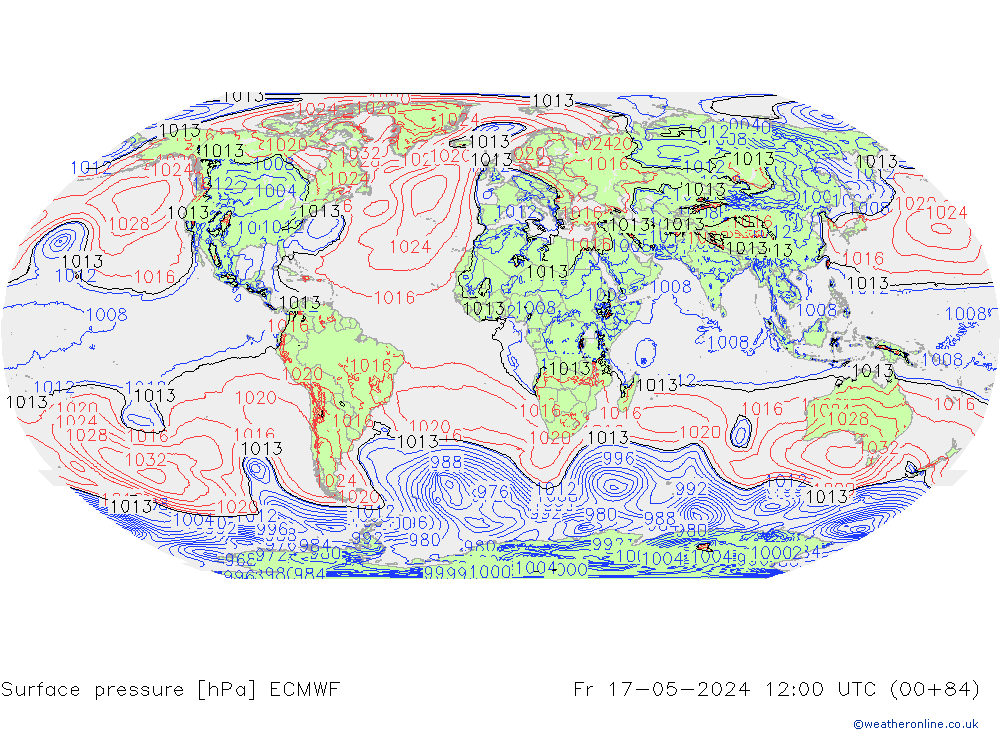 Luchtdruk (Grond) ECMWF vr 17.05.2024 12 UTC