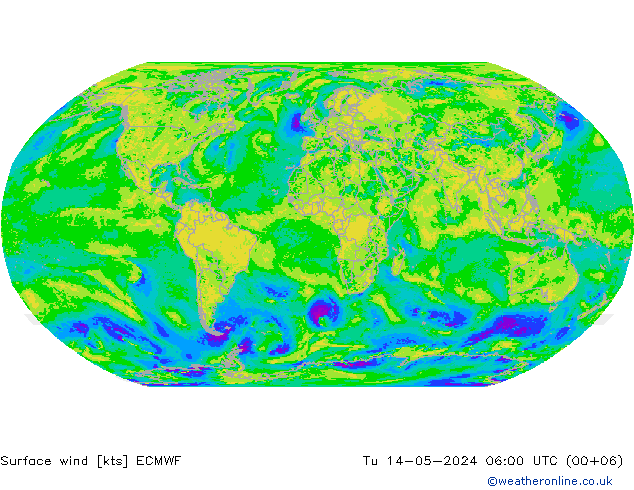 Prec 6h/Wind 10m/950 ECMWF Tu 14.05.2024 06 UTC