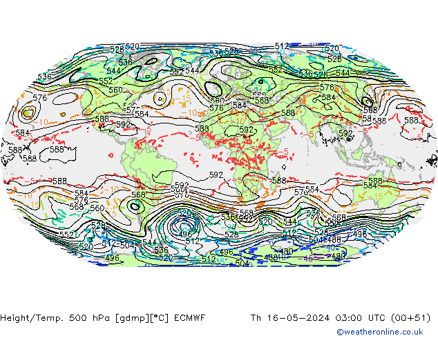 Height/Temp. 500 hPa ECMWF  16.05.2024 03 UTC