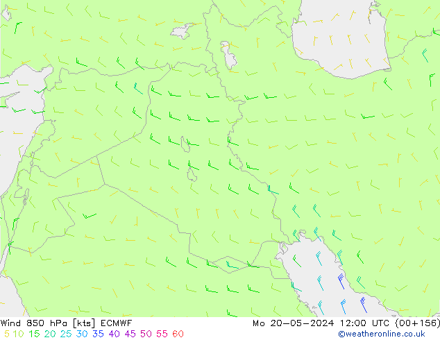 Wind 850 hPa ECMWF Mo 20.05.2024 12 UTC