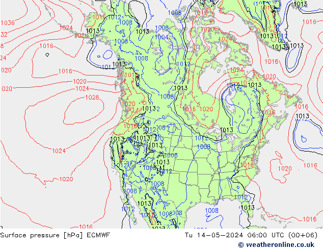 Surface pressure ECMWF Tu 14.05.2024 06 UTC