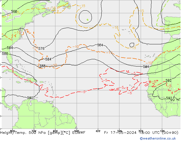 Géop./Temp. 500 hPa ECMWF ven 17.05.2024 18 UTC