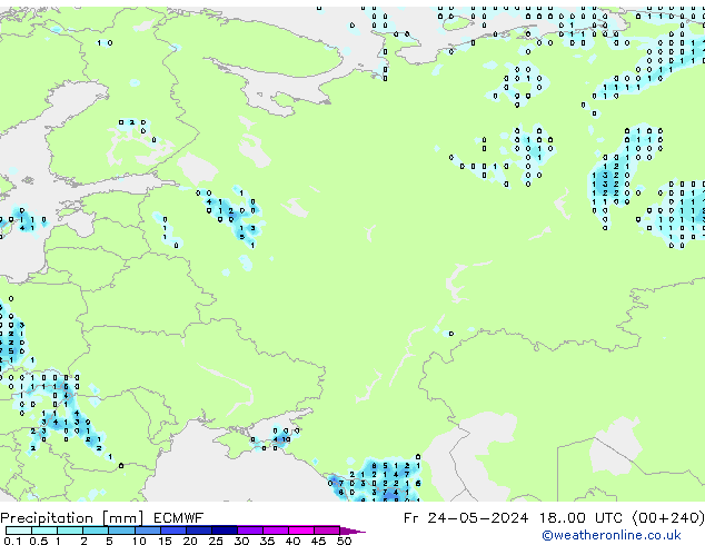 Yağış ECMWF Cu 24.05.2024 00 UTC