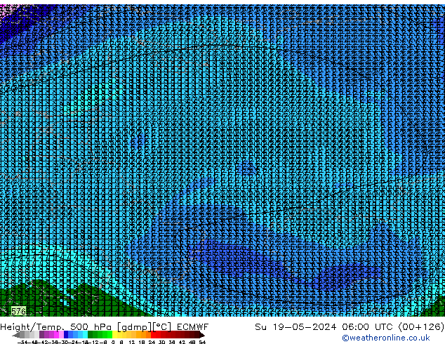 Z500/Rain (+SLP)/Z850 ECMWF Su 19.05.2024 06 UTC