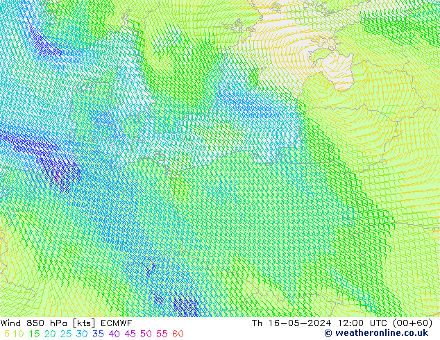 Wind 850 hPa ECMWF Th 16.05.2024 12 UTC