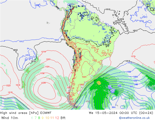 Windvelden ECMWF wo 15.05.2024 00 UTC