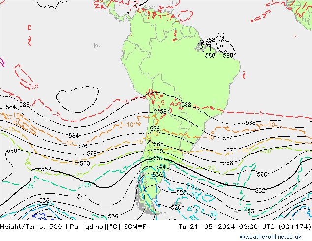 Z500/Rain (+SLP)/Z850 ECMWF mar 21.05.2024 06 UTC