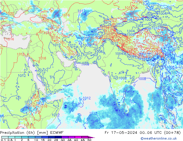 Z500/Rain (+SLP)/Z850 ECMWF vie 17.05.2024 06 UTC