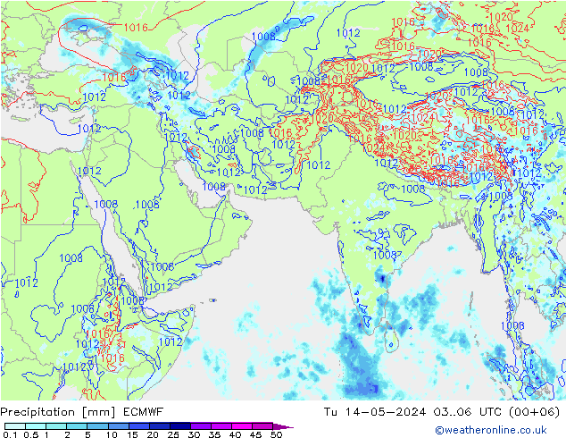 降水 ECMWF 星期二 14.05.2024 06 UTC