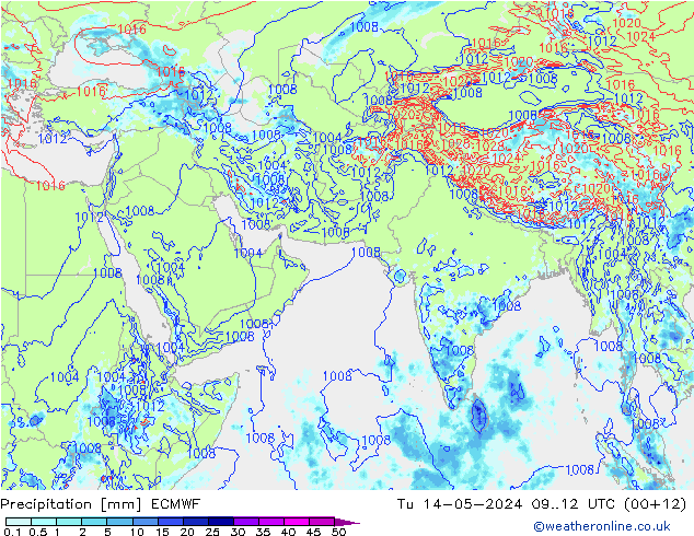 降水 ECMWF 星期二 14.05.2024 12 UTC