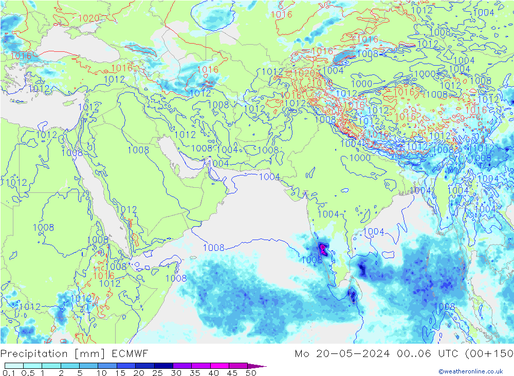 Neerslag ECMWF ma 20.05.2024 06 UTC