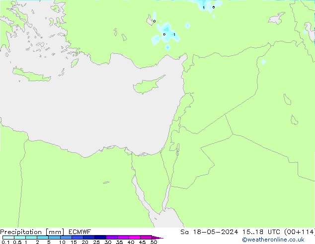 Yağış ECMWF Cts 18.05.2024 18 UTC