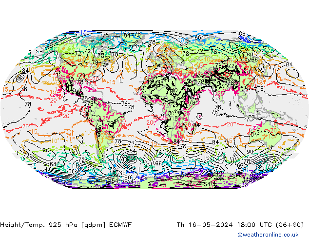 Height/Temp. 925 hPa ECMWF  16.05.2024 18 UTC