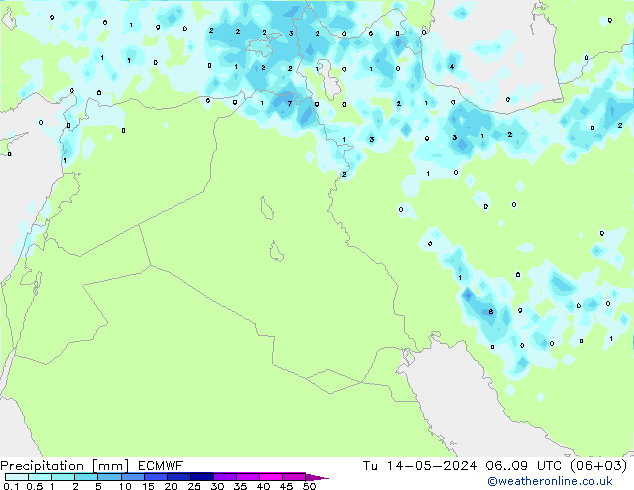 precipitação ECMWF Ter 14.05.2024 09 UTC