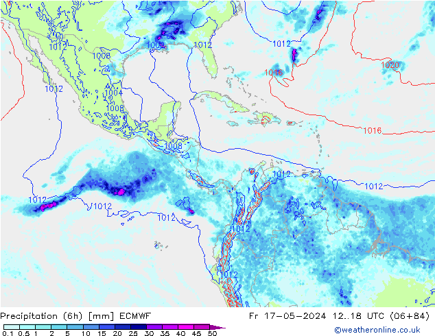 Precipitação (6h) ECMWF Sex 17.05.2024 18 UTC