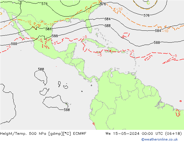 Yükseklik/Sıc. 500 hPa ECMWF Çar 15.05.2024 00 UTC