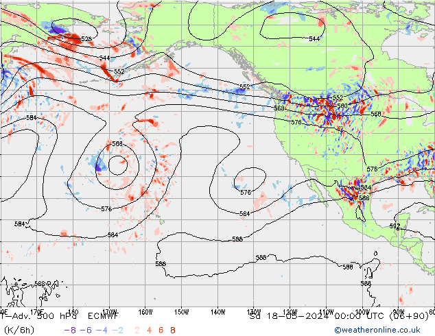 T-Adv. 500 hPa ECMWF Sa 18.05.2024 00 UTC