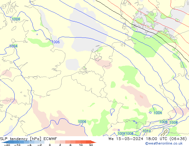 Druktendens (+/-) ECMWF wo 15.05.2024 18 UTC