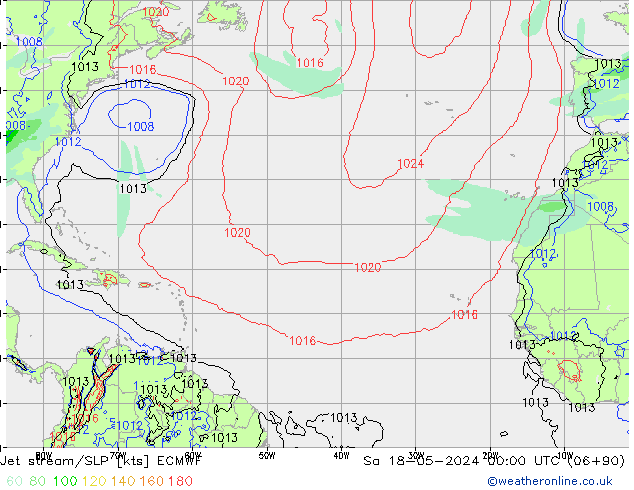 Courant-jet ECMWF sam 18.05.2024 00 UTC