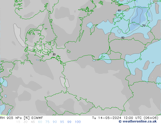RV 925 hPa ECMWF di 14.05.2024 12 UTC