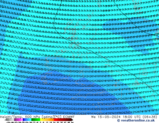 Z500/Rain (+SLP)/Z850 ECMWF ср 15.05.2024 18 UTC