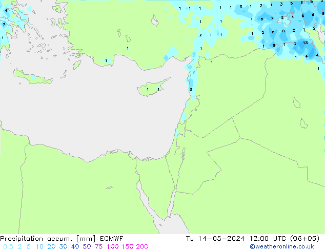 Precipitación acum. ECMWF mar 14.05.2024 12 UTC