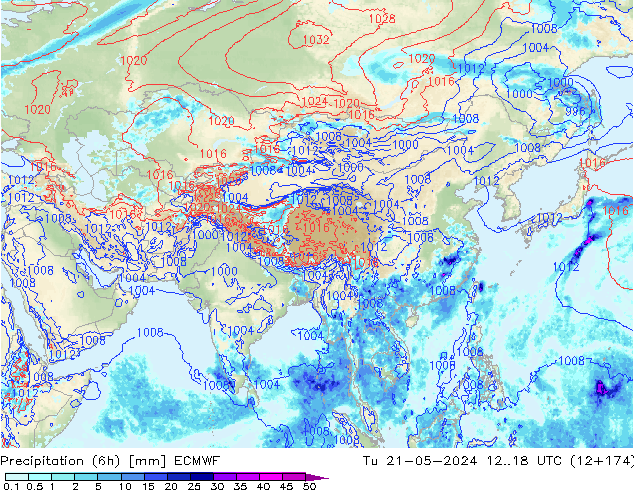 Z500/Rain (+SLP)/Z850 ECMWF Ter 21.05.2024 18 UTC