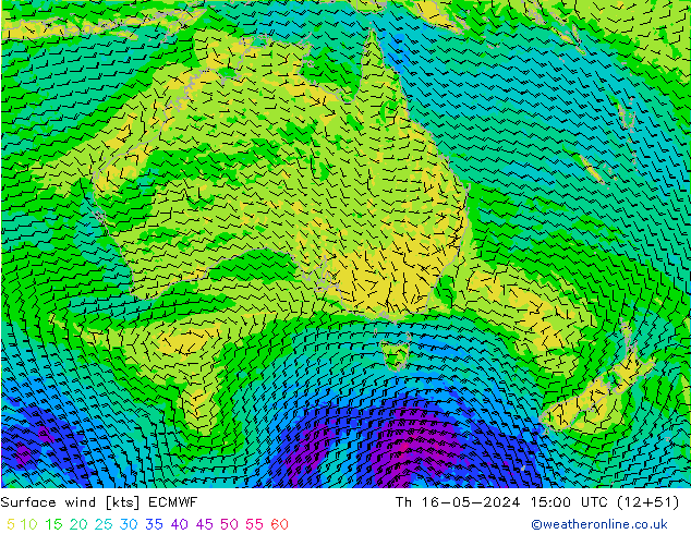 Surface wind ECMWF Th 16.05.2024 15 UTC