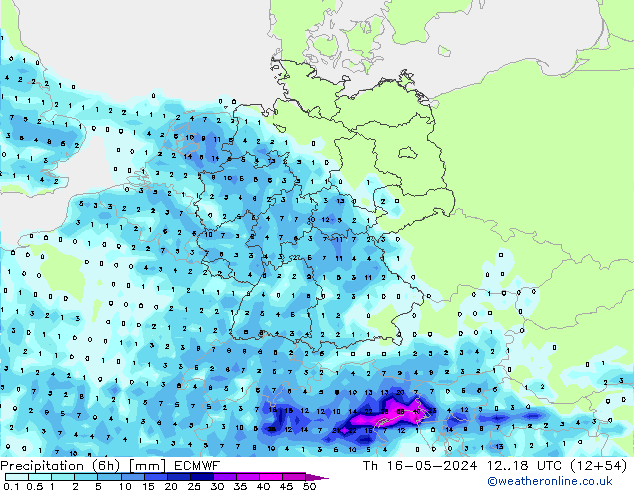 Z500/Rain (+SLP)/Z850 ECMWF чт 16.05.2024 18 UTC