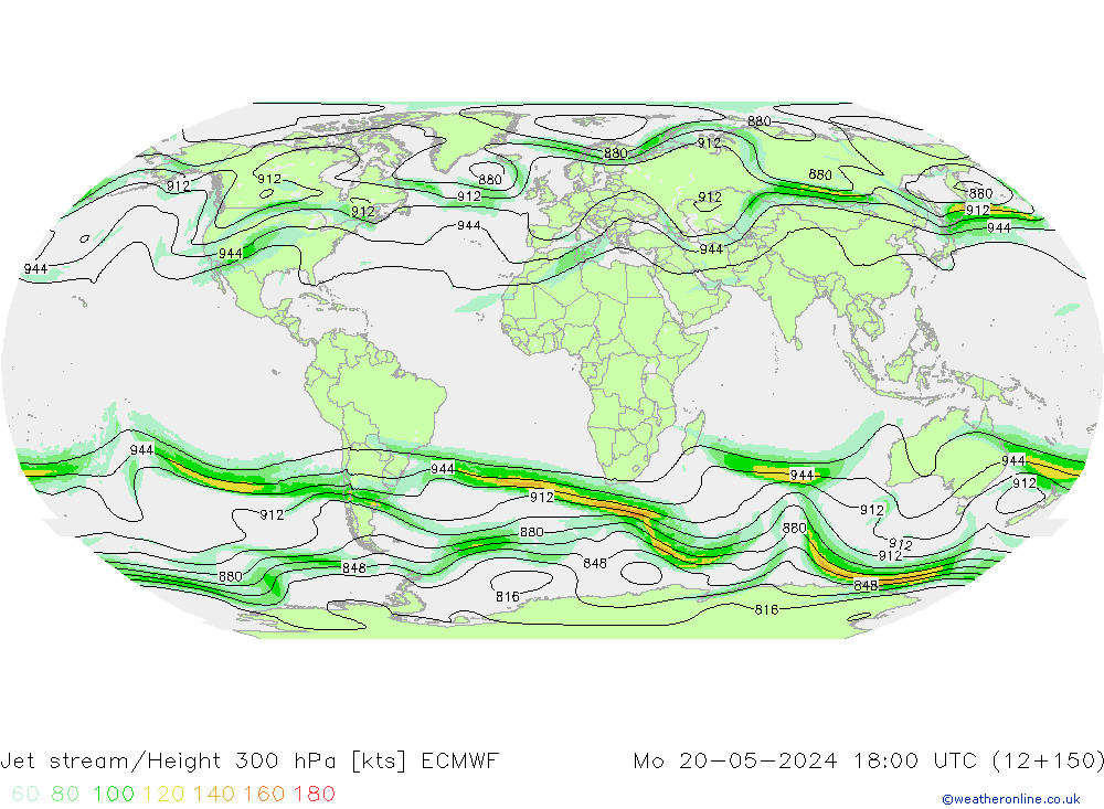 Jet Akımları ECMWF Pzt 20.05.2024 18 UTC