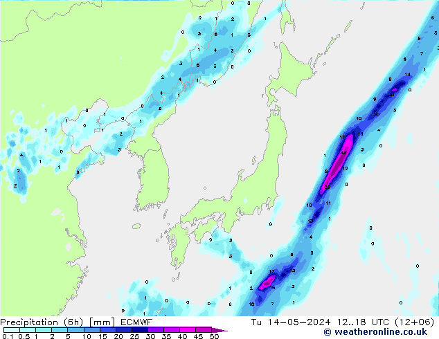 Z500/Rain (+SLP)/Z850 ECMWF Ter 14.05.2024 18 UTC