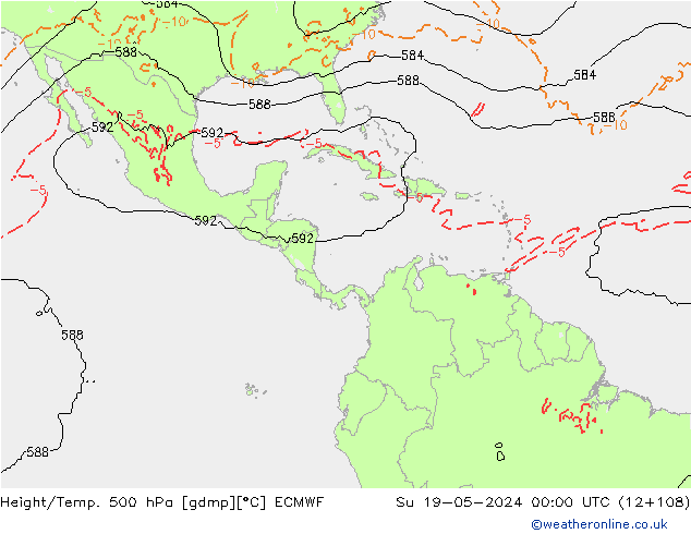 Z500/Rain (+SLP)/Z850 ECMWF ��� 19.05.2024 00 UTC
