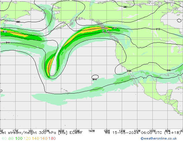 Straalstroom ECMWF wo 15.05.2024 06 UTC
