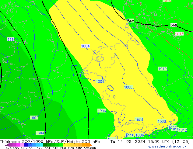 Thck 500-1000hPa ECMWF 星期二 14.05.2024 15 UTC