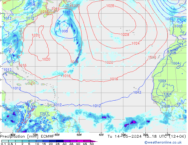 Neerslag ECMWF di 14.05.2024 18 UTC