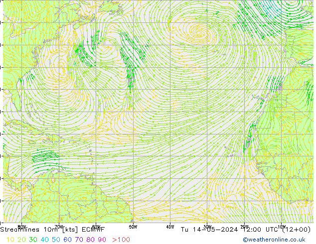 Rüzgar 10m ECMWF Sa 14.05.2024 12 UTC
