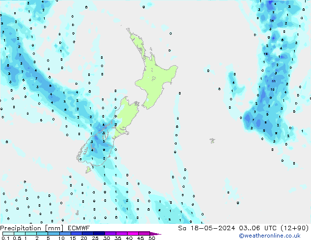 Precipitation ECMWF Sa 18.05.2024 06 UTC