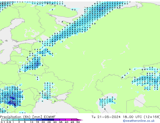 Z500/Rain (+SLP)/Z850 ECMWF вт 21.05.2024 00 UTC