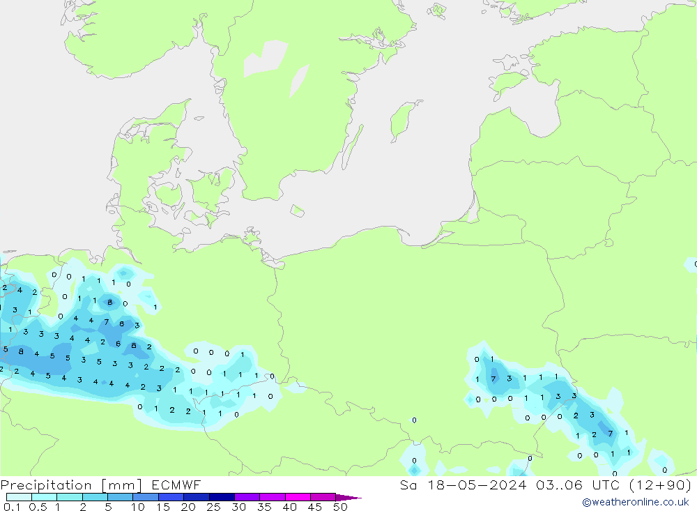 Precipitazione ECMWF sab 18.05.2024 06 UTC
