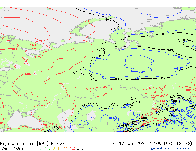 Windvelden ECMWF vr 17.05.2024 12 UTC
