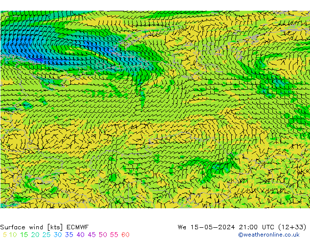 Surface wind ECMWF St 15.05.2024 21 UTC