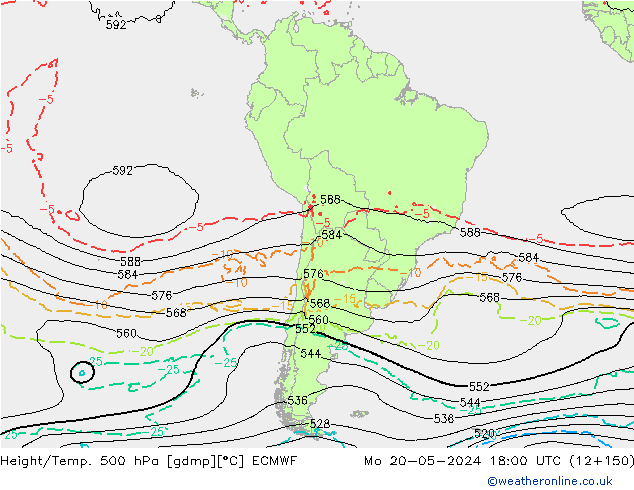 Z500/Rain (+SLP)/Z850 ECMWF ��� 20.05.2024 18 UTC