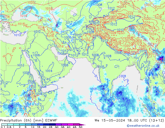 Z500/Rain (+SLP)/Z850 ECMWF 星期三 15.05.2024 00 UTC